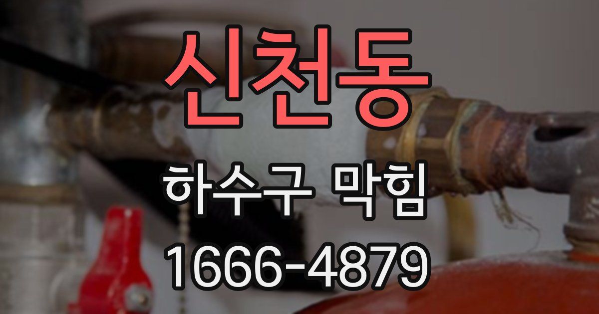신천동 하수구 막힘