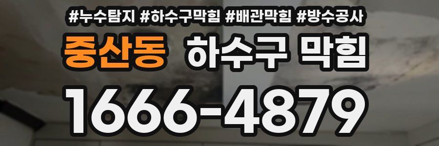 중산동 하수구 막힘