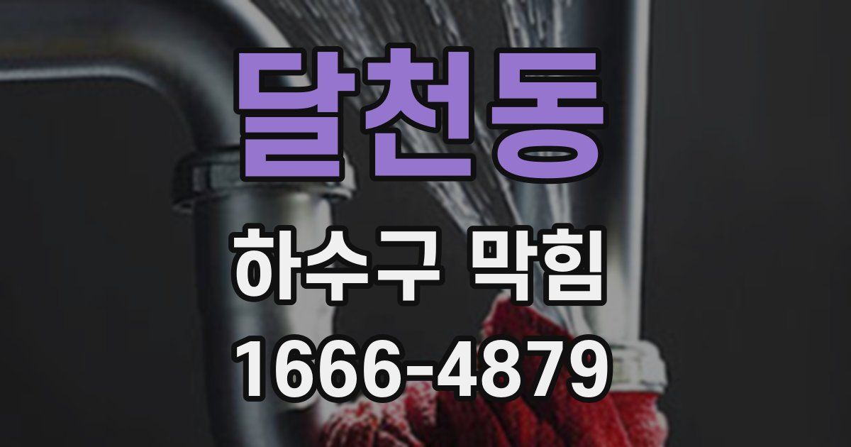 달천동 하수구 막힘