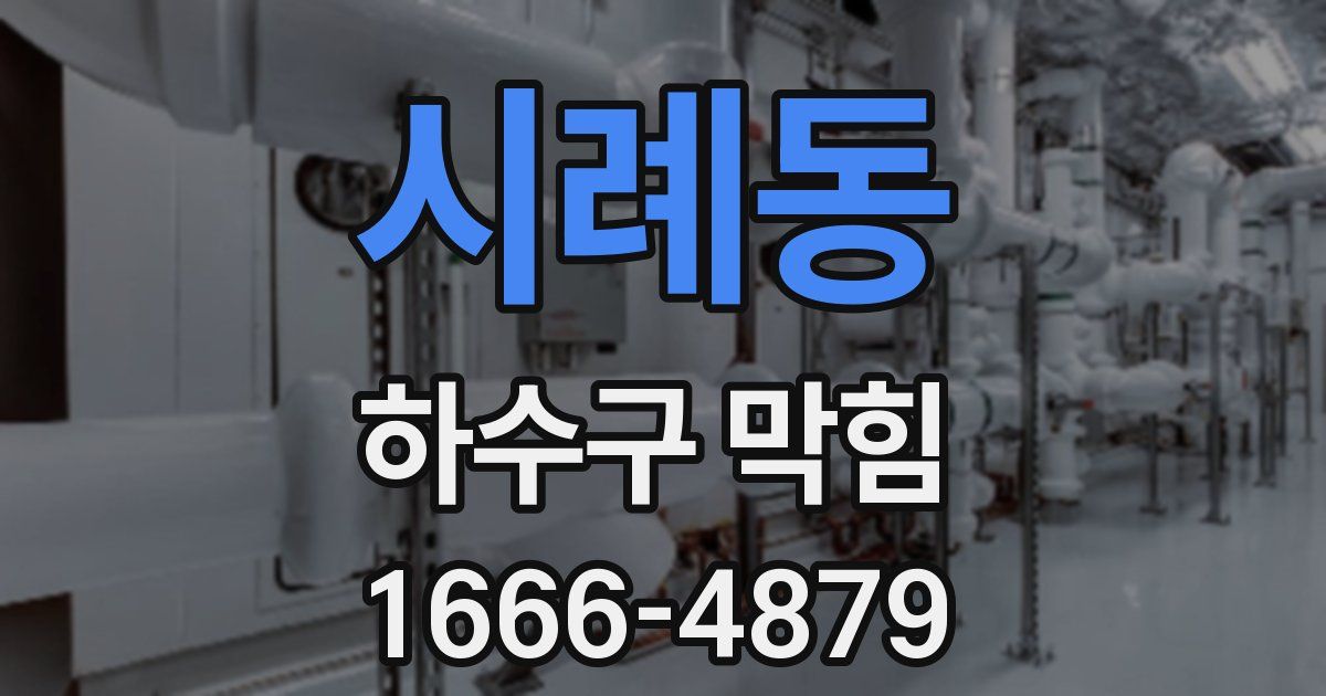 시례동 하수구 막힘