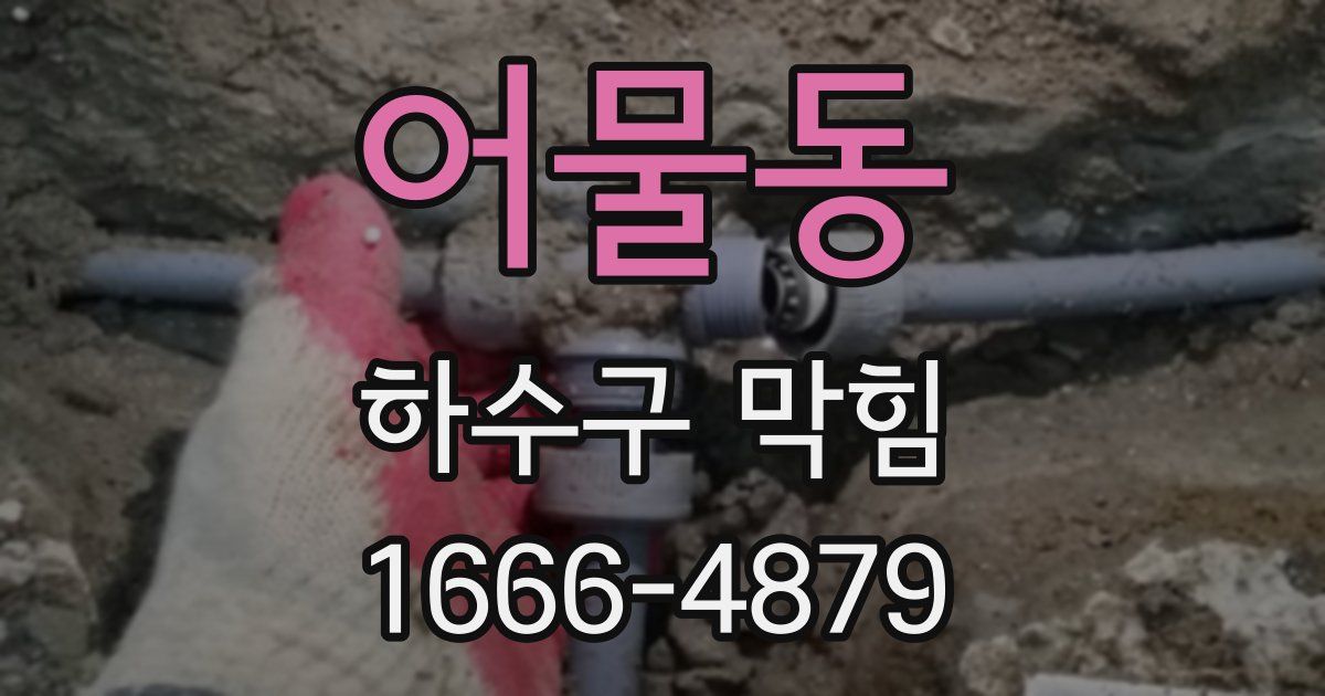 어물동 하수구 막힘