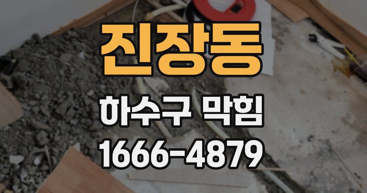 진장동 하수구 막힘