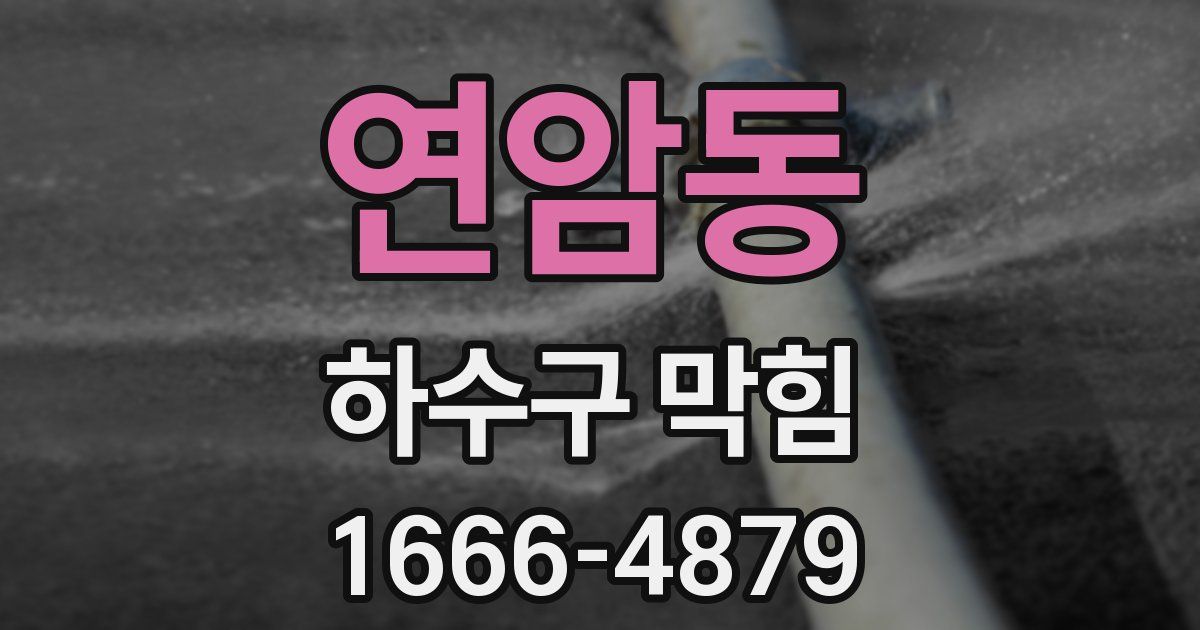 연암동 하수구 막힘