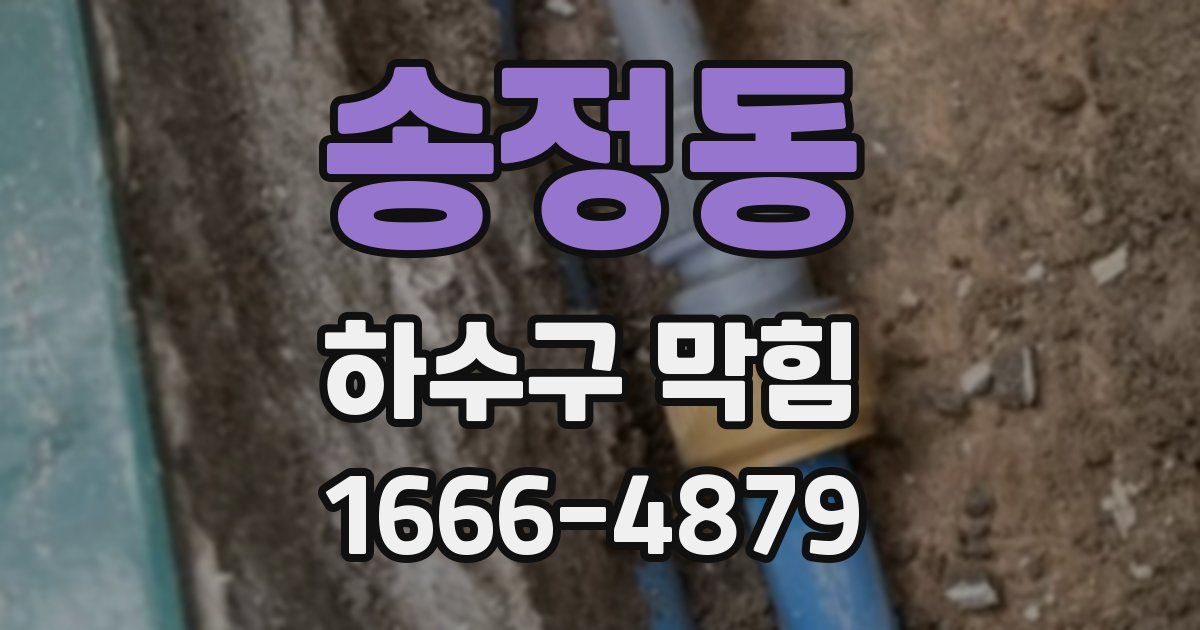 송정동 하수구 막힘