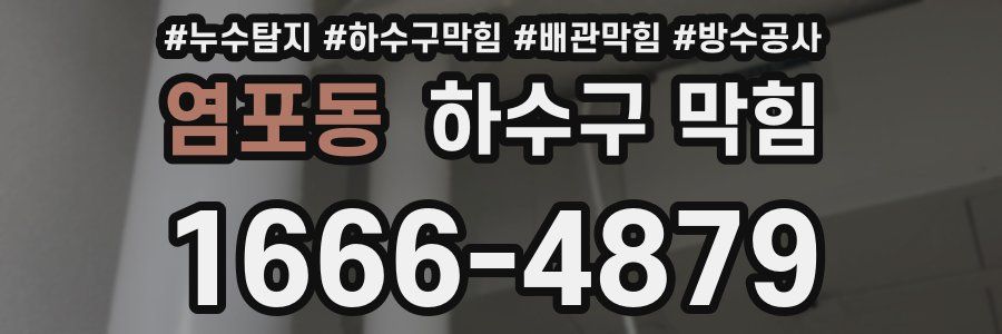 염포동 하수구 막힘