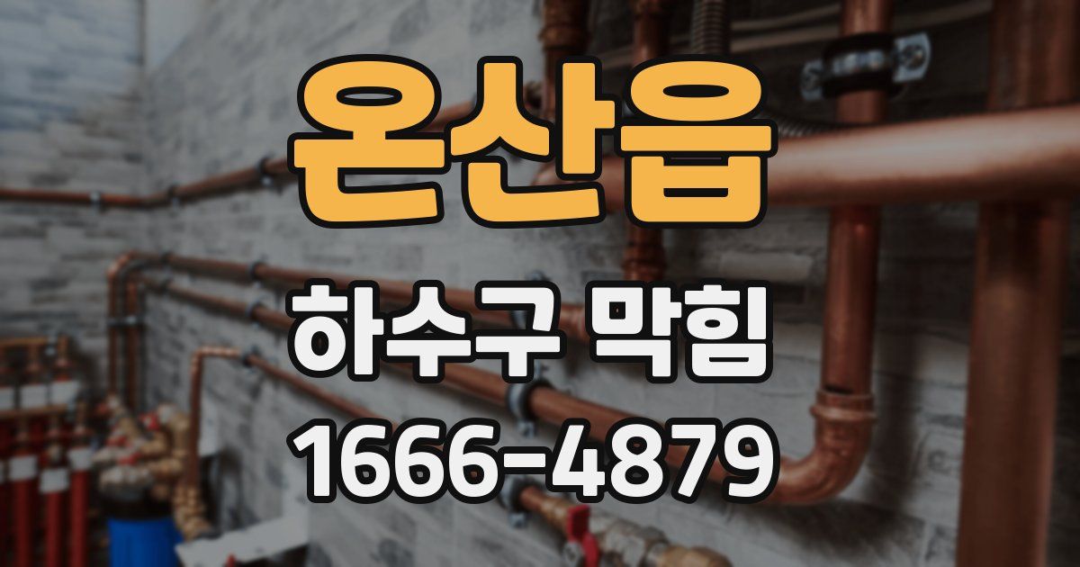 온산읍 하수구 막힘