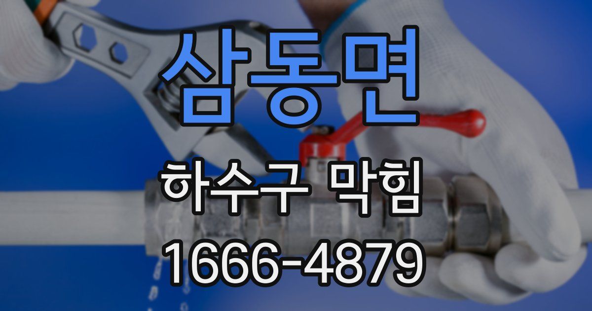 삼동면 하수구 막힘