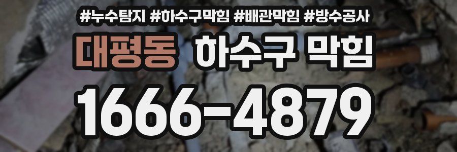 대평동 하수구 막힘