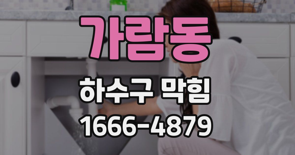 가람동 하수구 막힘