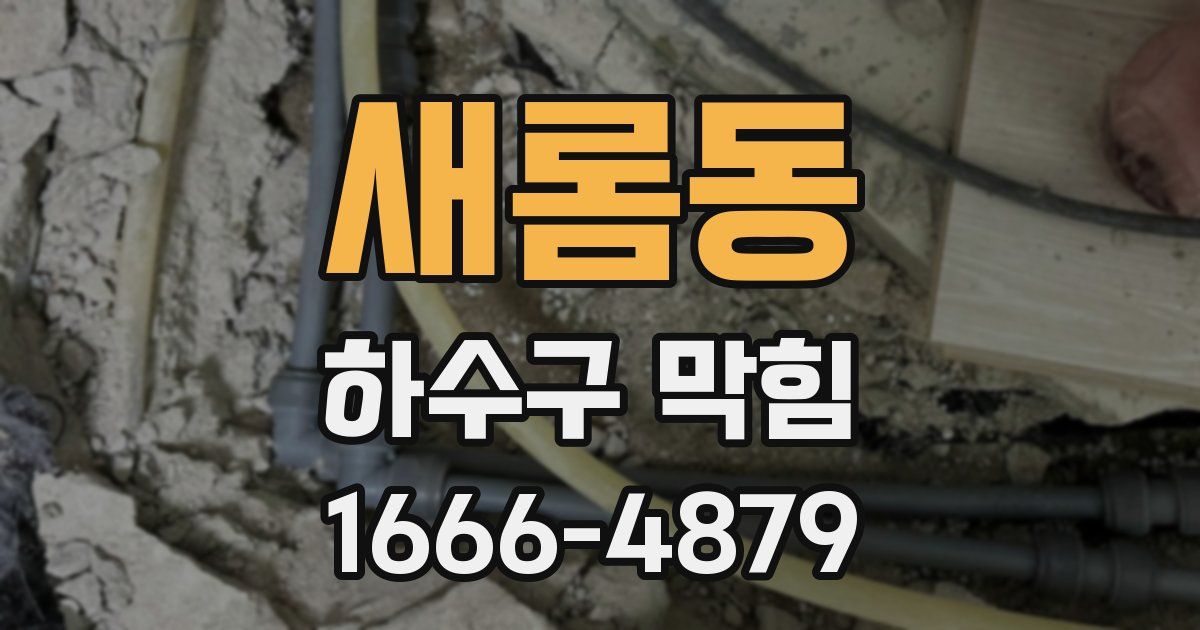 새롬동 하수구 막힘
