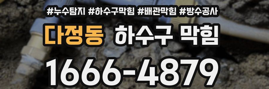 다정동 하수구 막힘