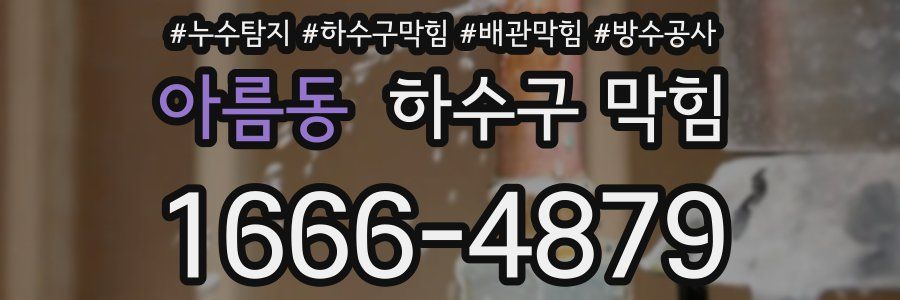 아름동 하수구 막힘