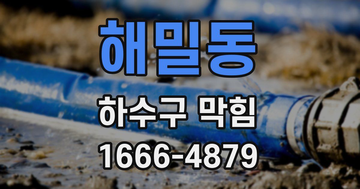 해밀동 하수구 막힘