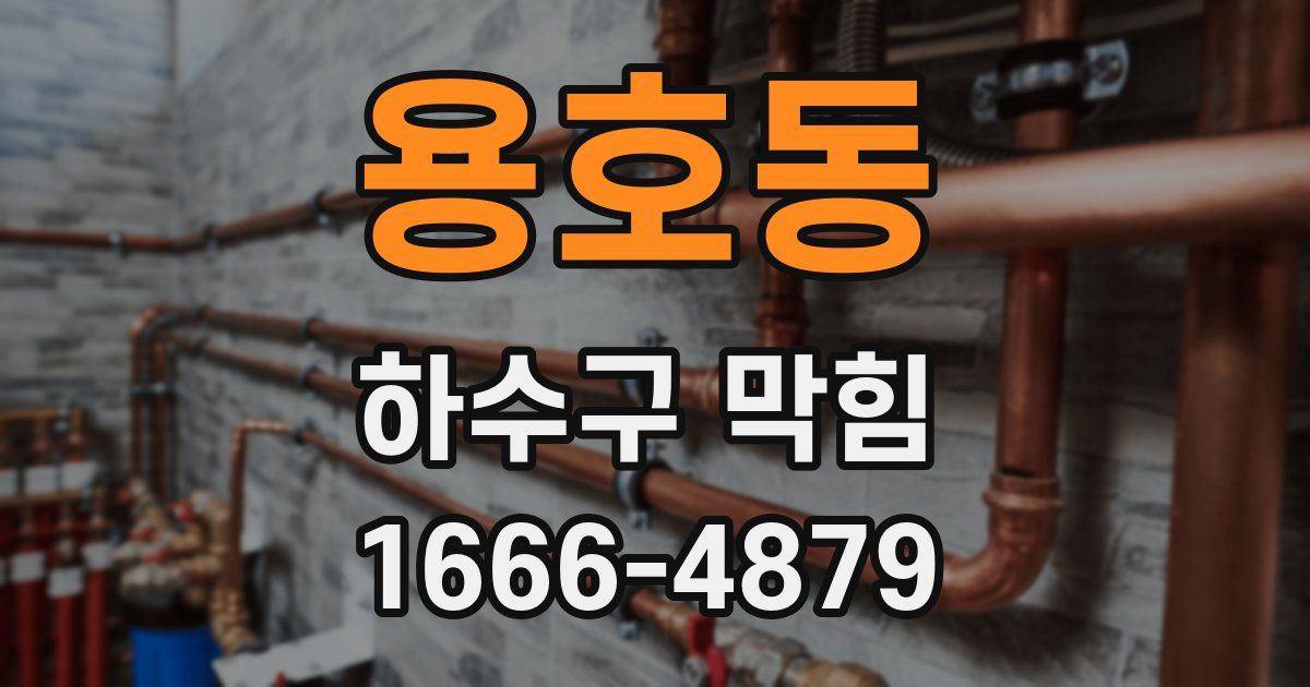 용호동 하수구 막힘