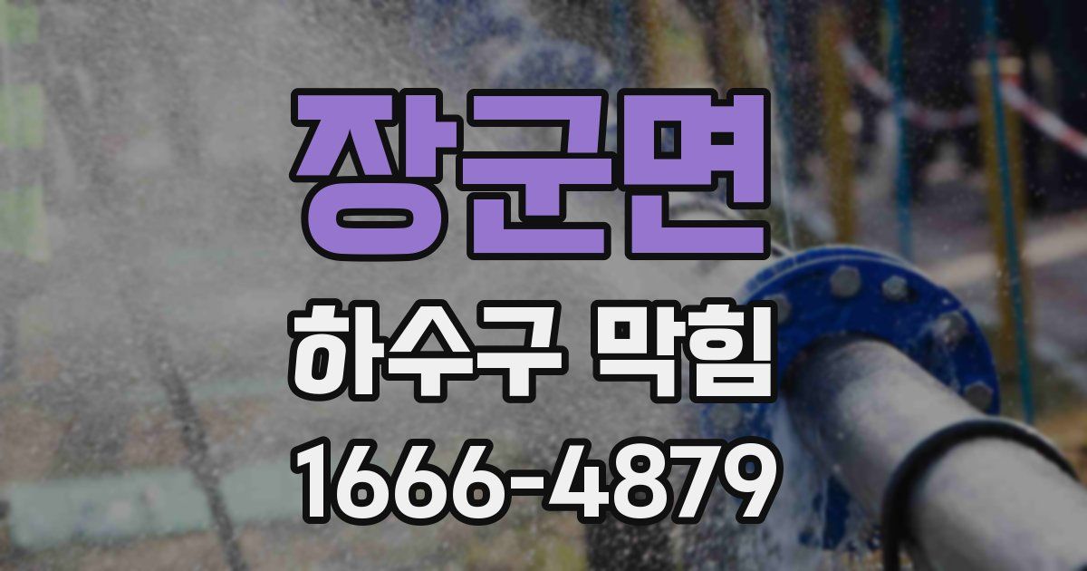 장군면 하수구 막힘