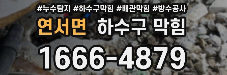 연서면 하수구 막힘