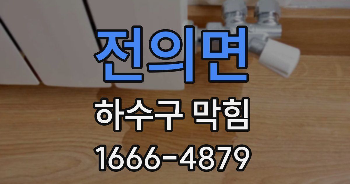 전의면 하수구 막힘