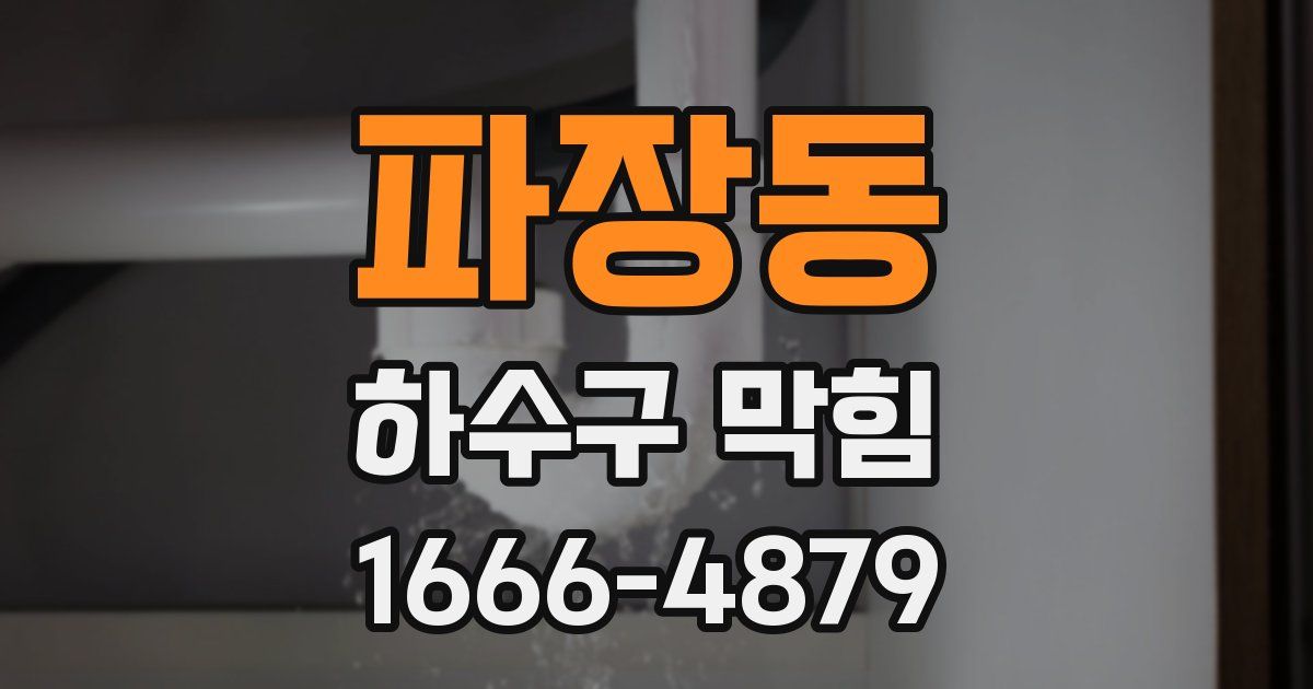 파장동 하수구 막힘