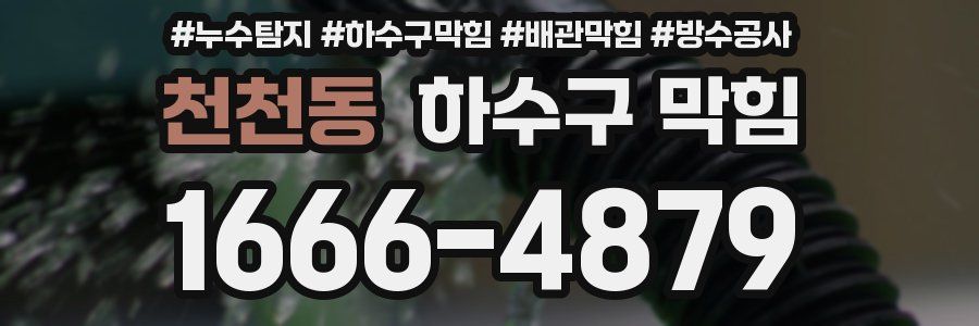 천천동 하수구 막힘
