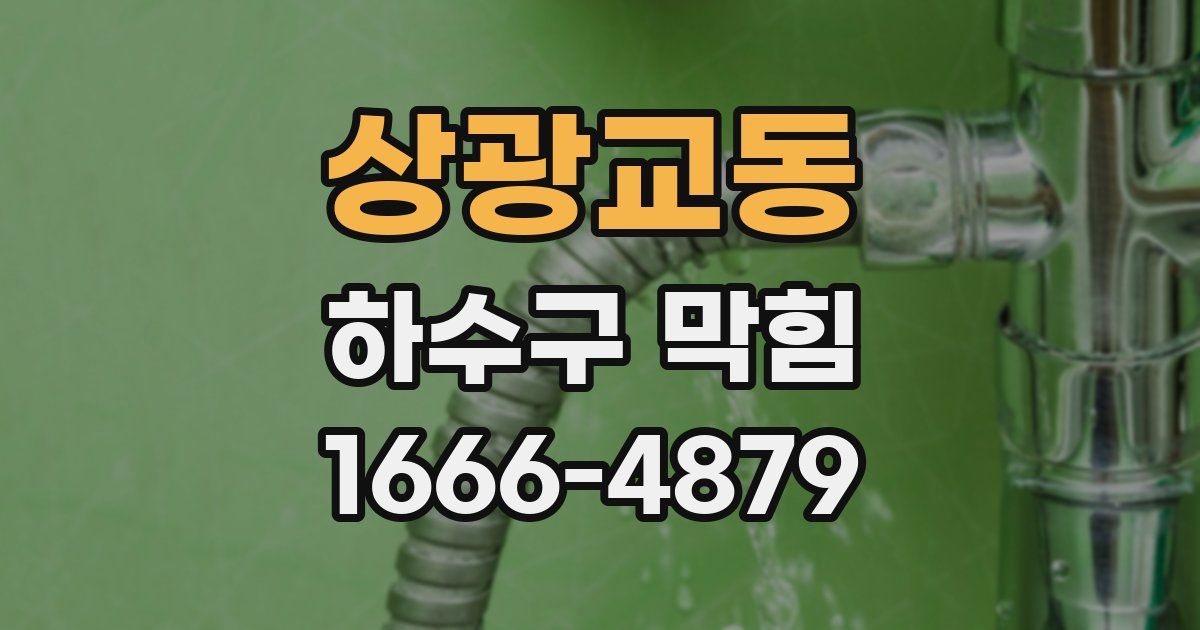상광교동 하수구 막힘