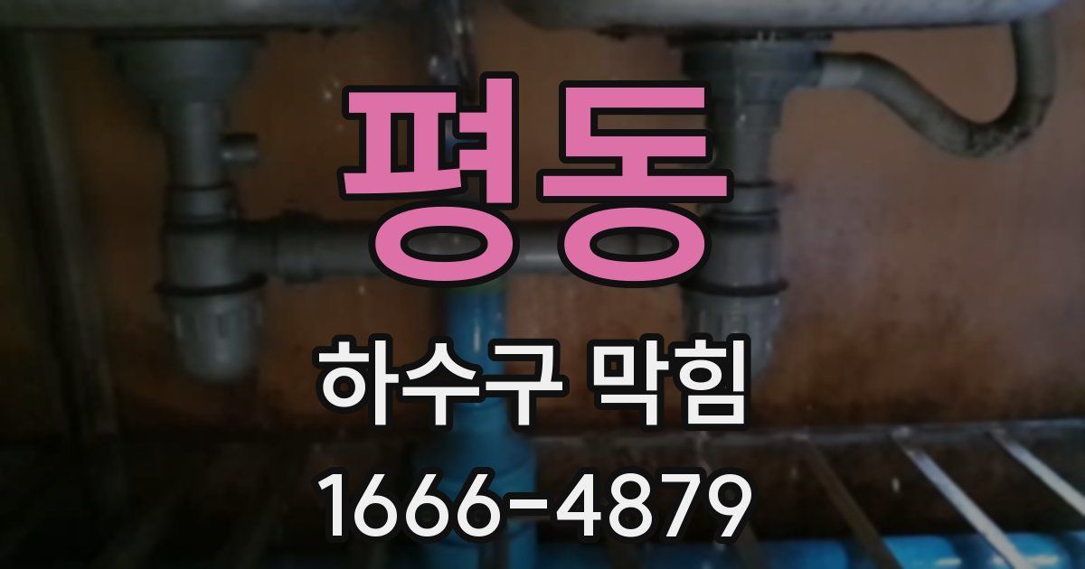 평동 하수구 막힘