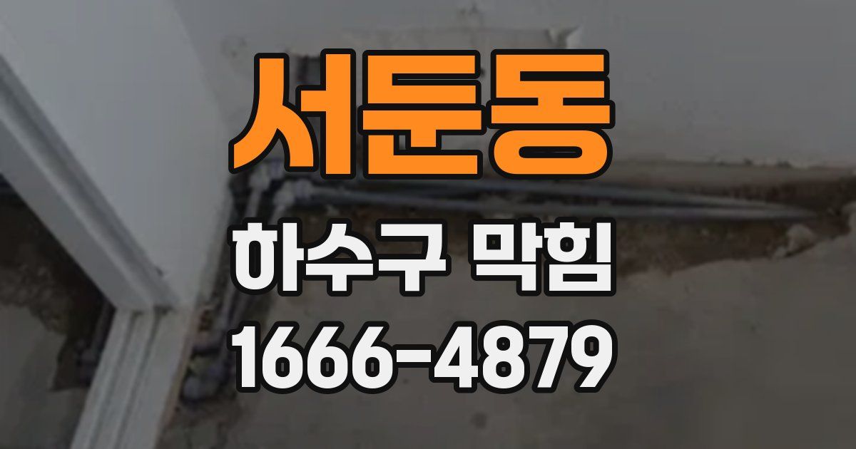서둔동 하수구 막힘