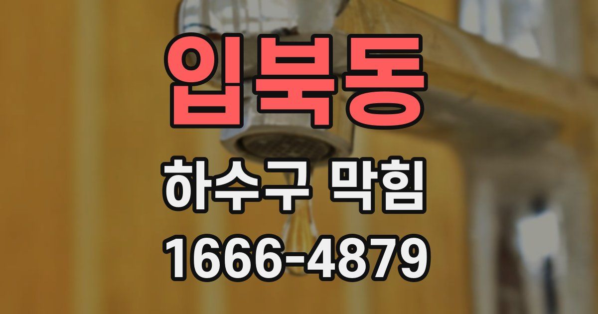 입북동 하수구 막힘