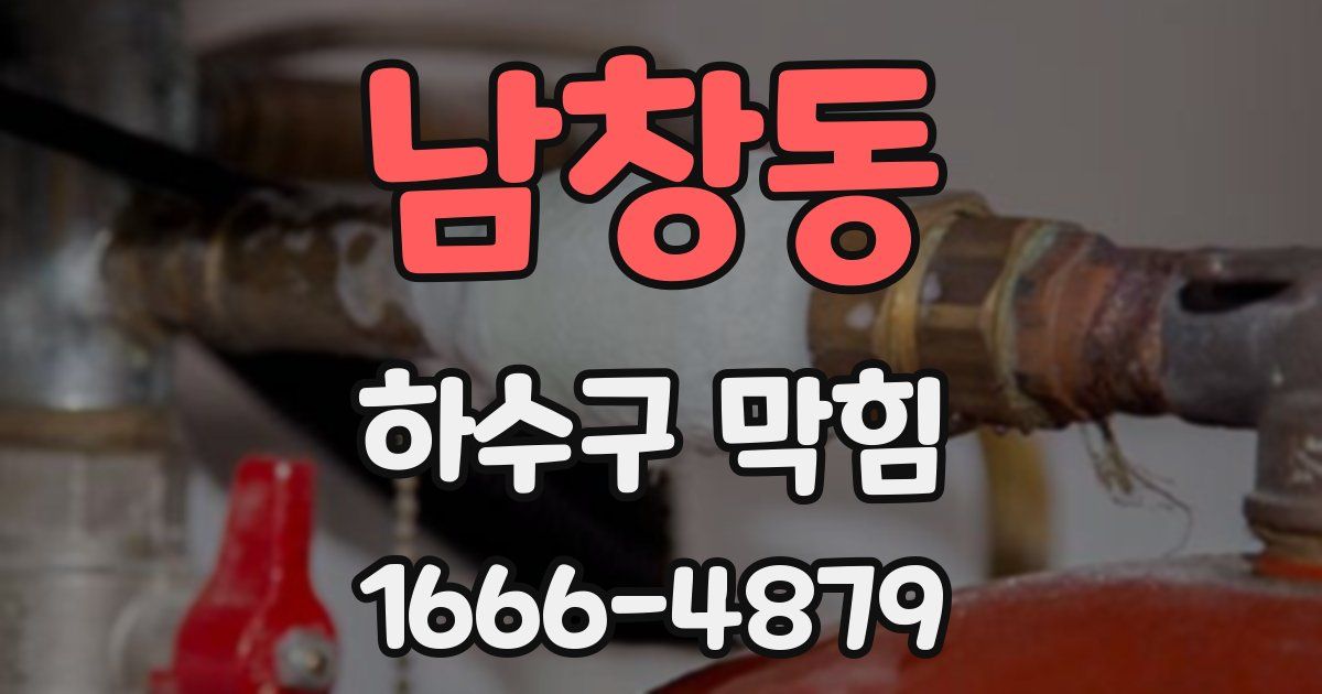 남창동 하수구 막힘