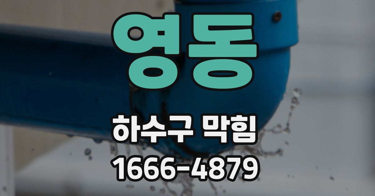 영동 하수구 막힘