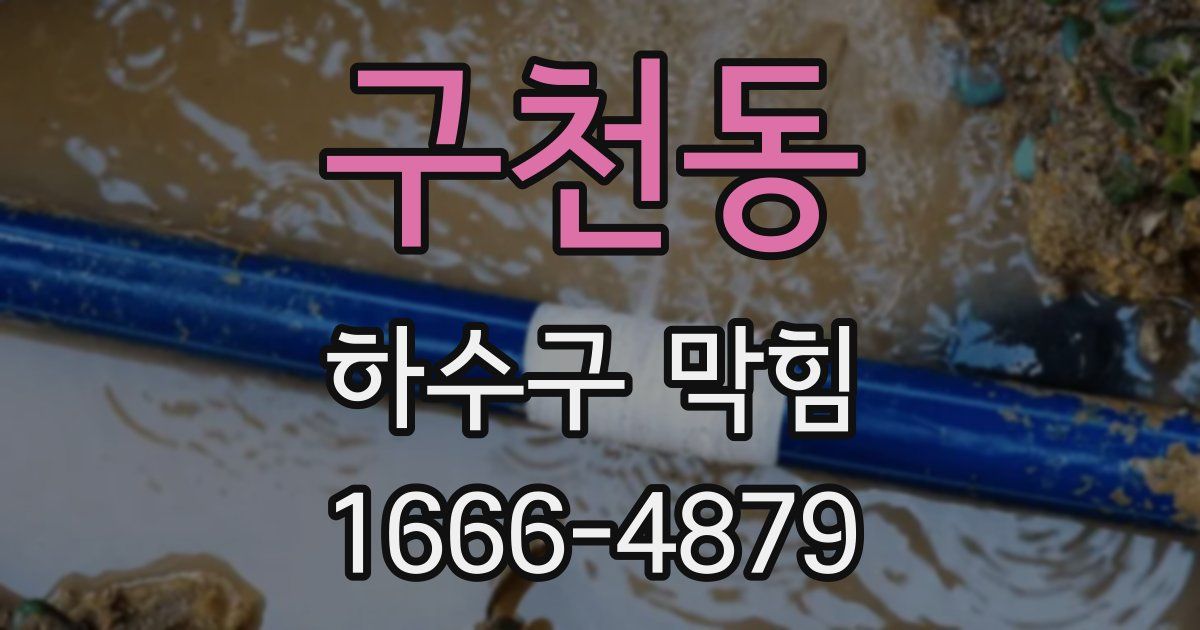 구천동 하수구 막힘