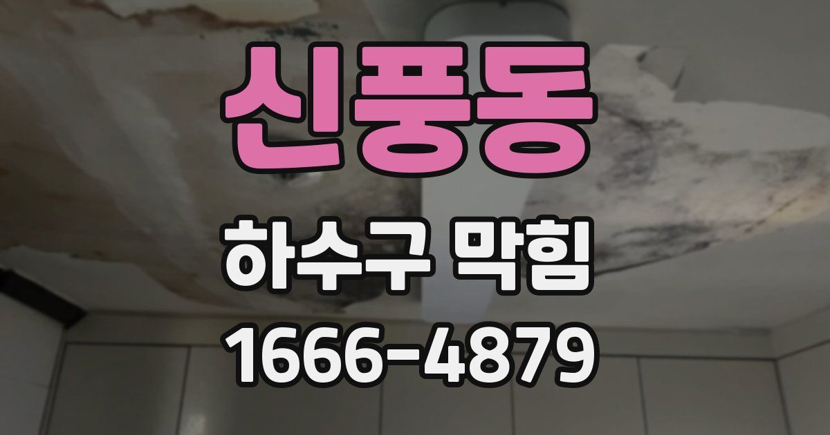 신풍동 하수구 막힘