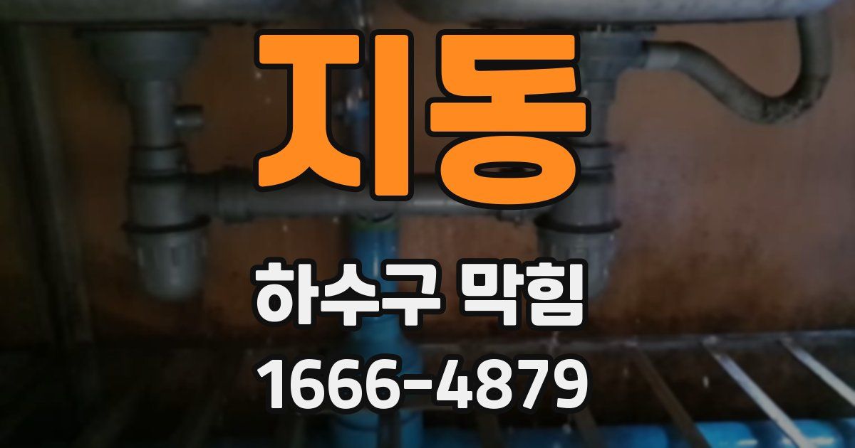 지동 하수구 막힘