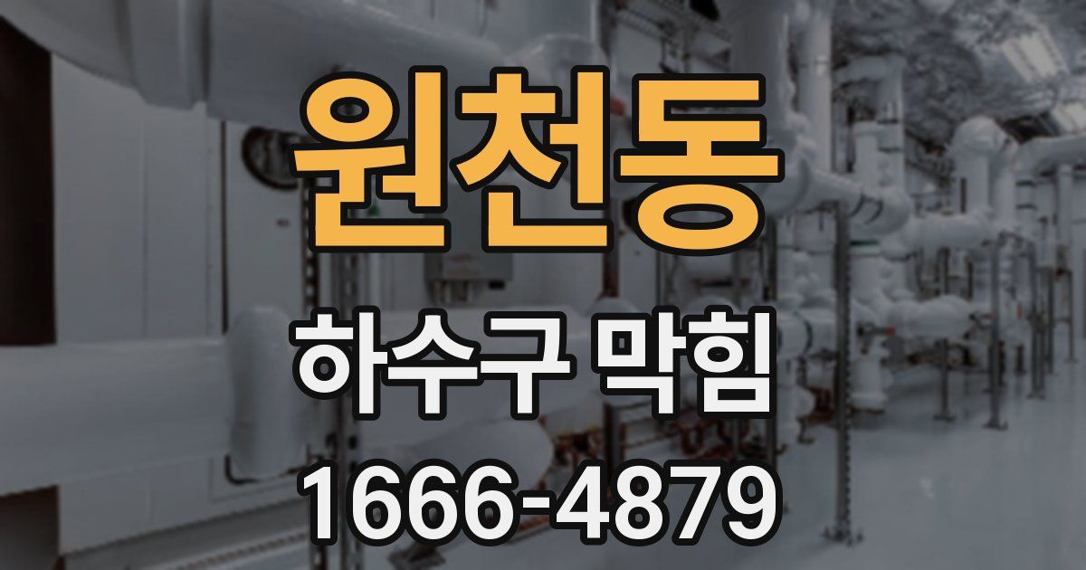 원천동 하수구 막힘