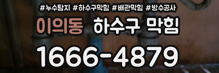 이의동 하수구 막힘