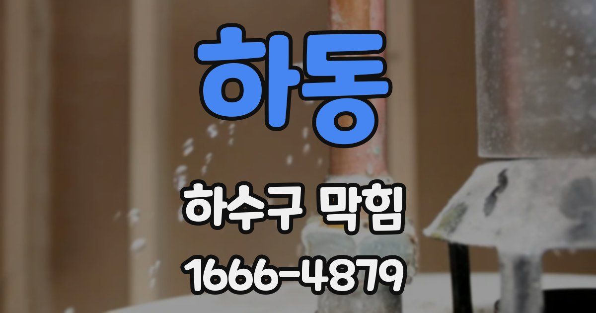하동 하수구 막힘