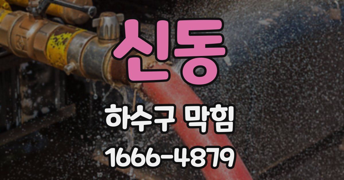 신동 하수구 막힘