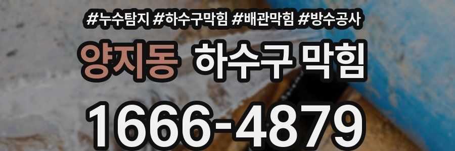 양지동 하수구 막힘