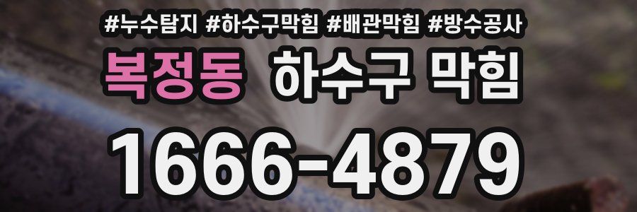 복정동 하수구 막힘