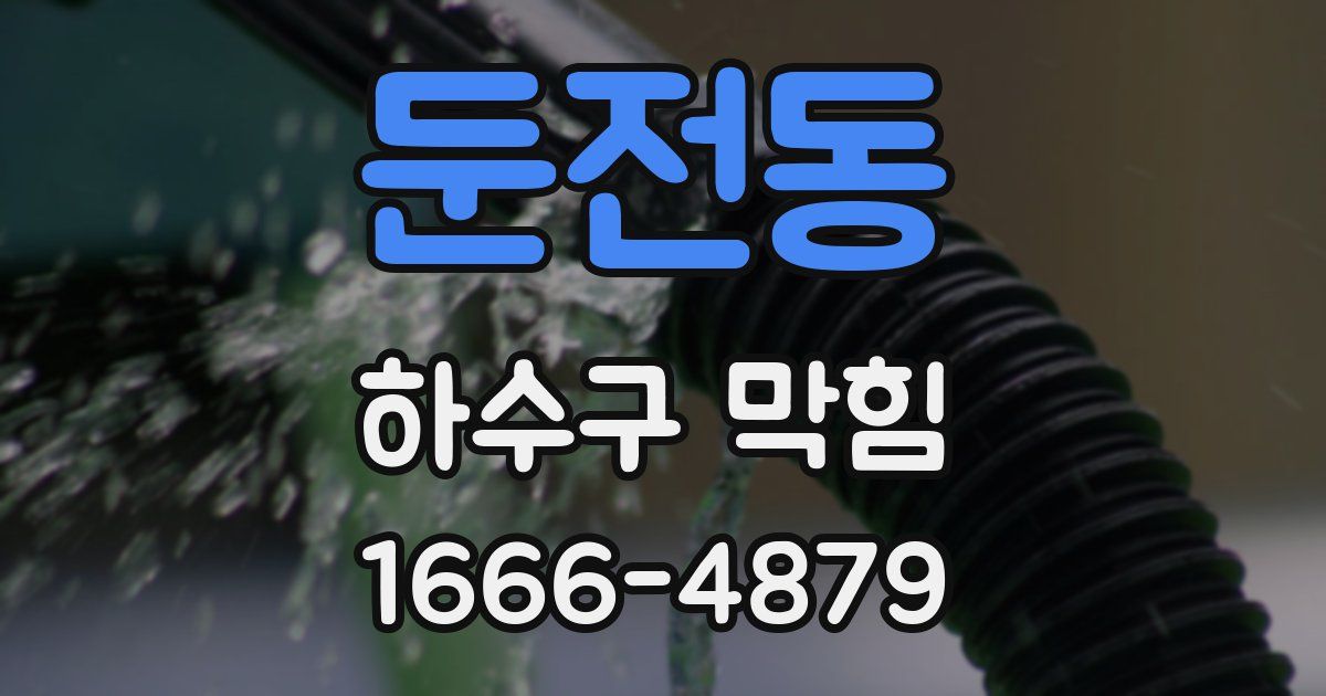 둔전동 하수구 막힘