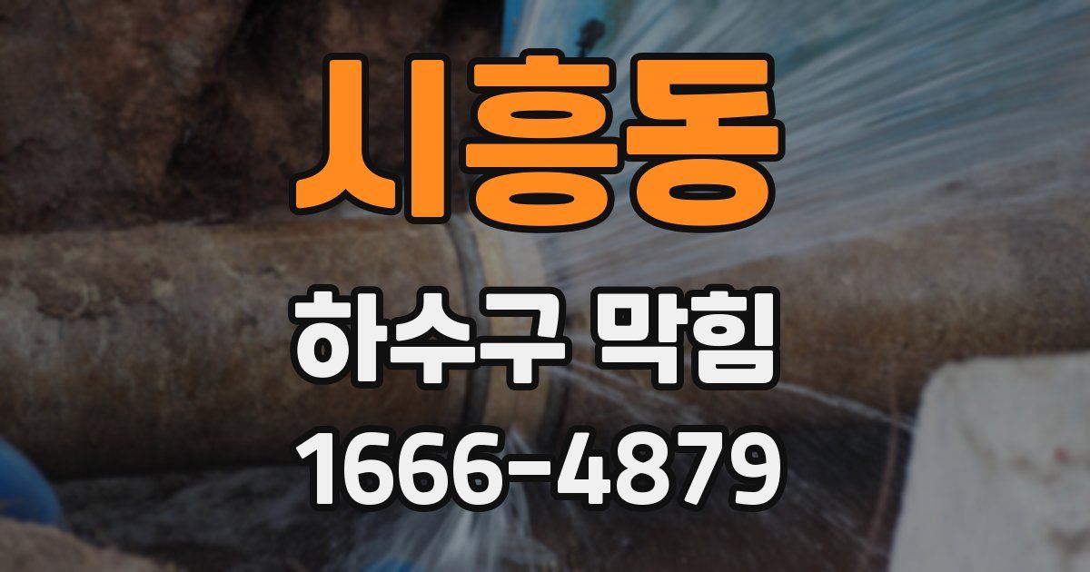 시흥동 하수구 막힘