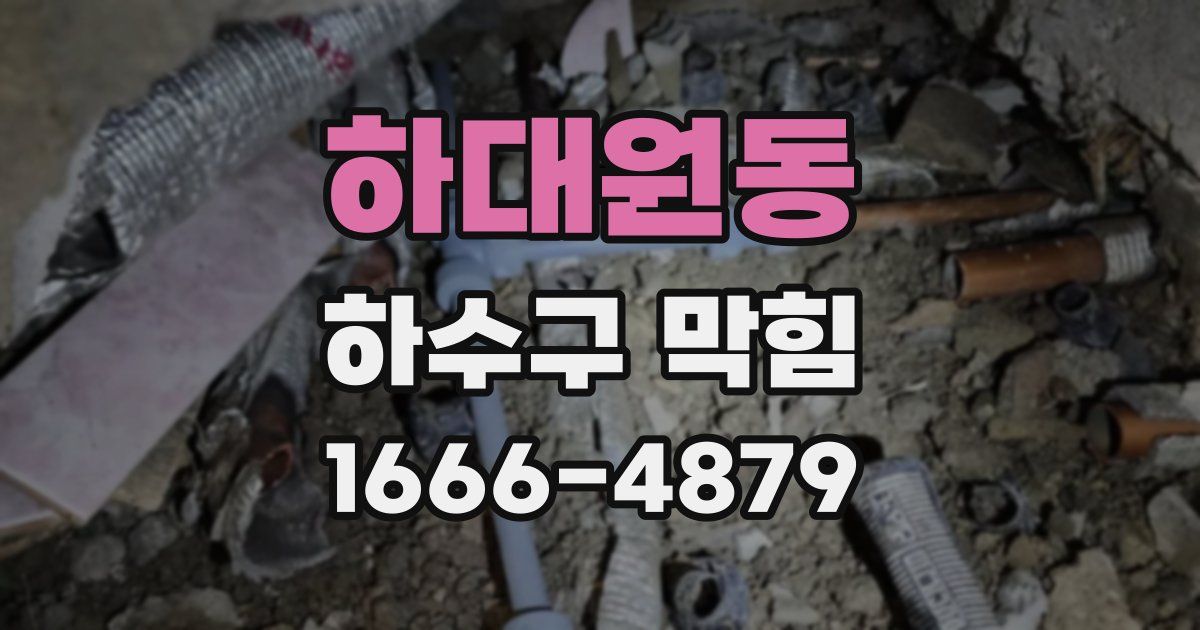 하대원동 하수구 막힘