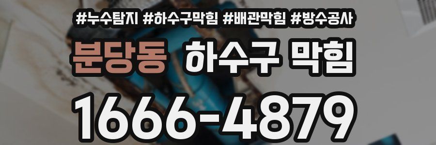 분당동 하수구 막힘