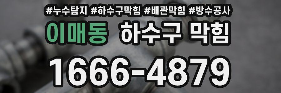 이매동 하수구 막힘