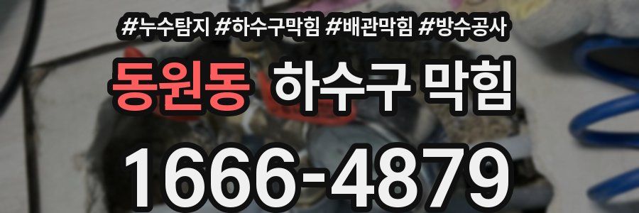동원동 하수구 막힘