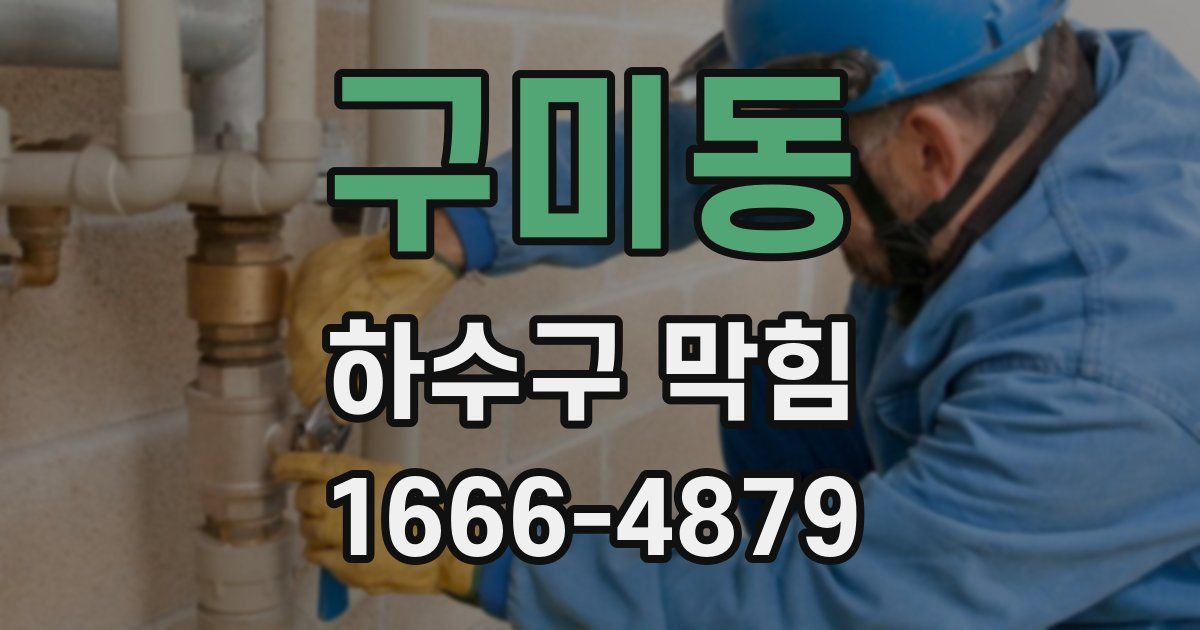 구미동 하수구 막힘