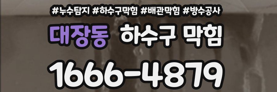 대장동 하수구 막힘