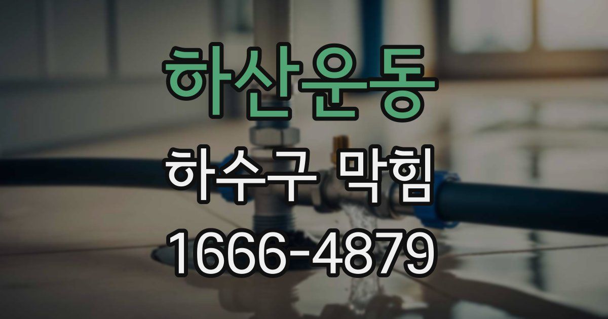 하산운동 하수구 막힘