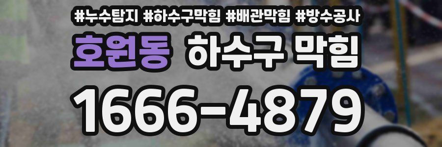 호원동 하수구 막힘
