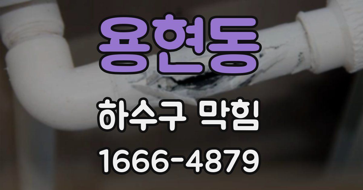 용현동 하수구 막힘