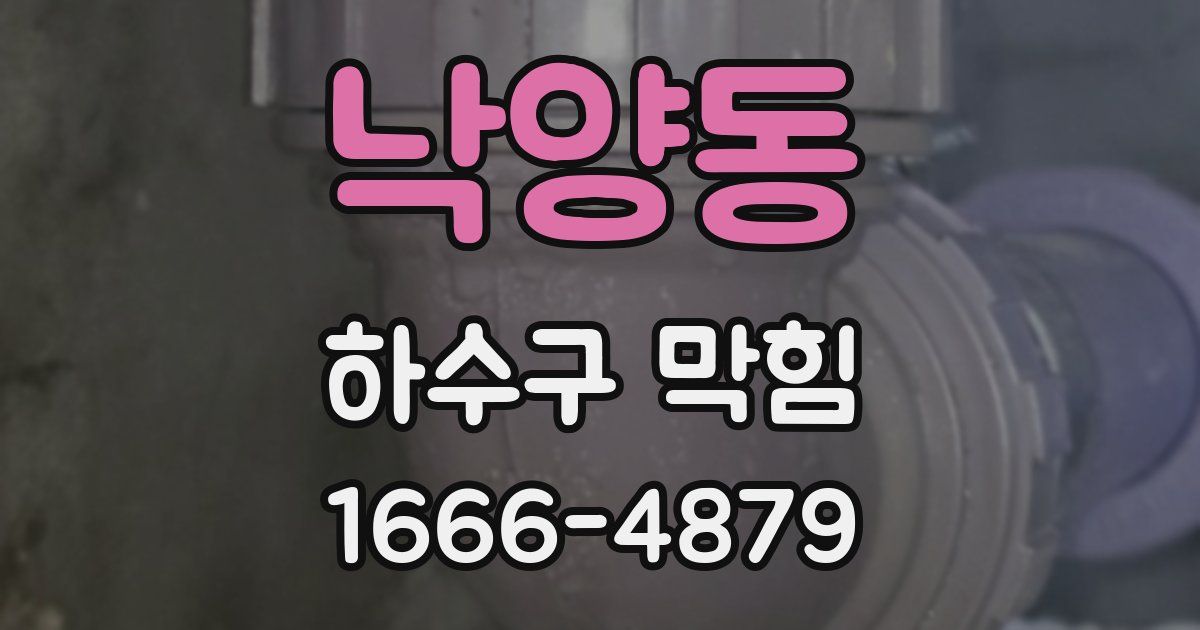 낙양동 하수구 막힘